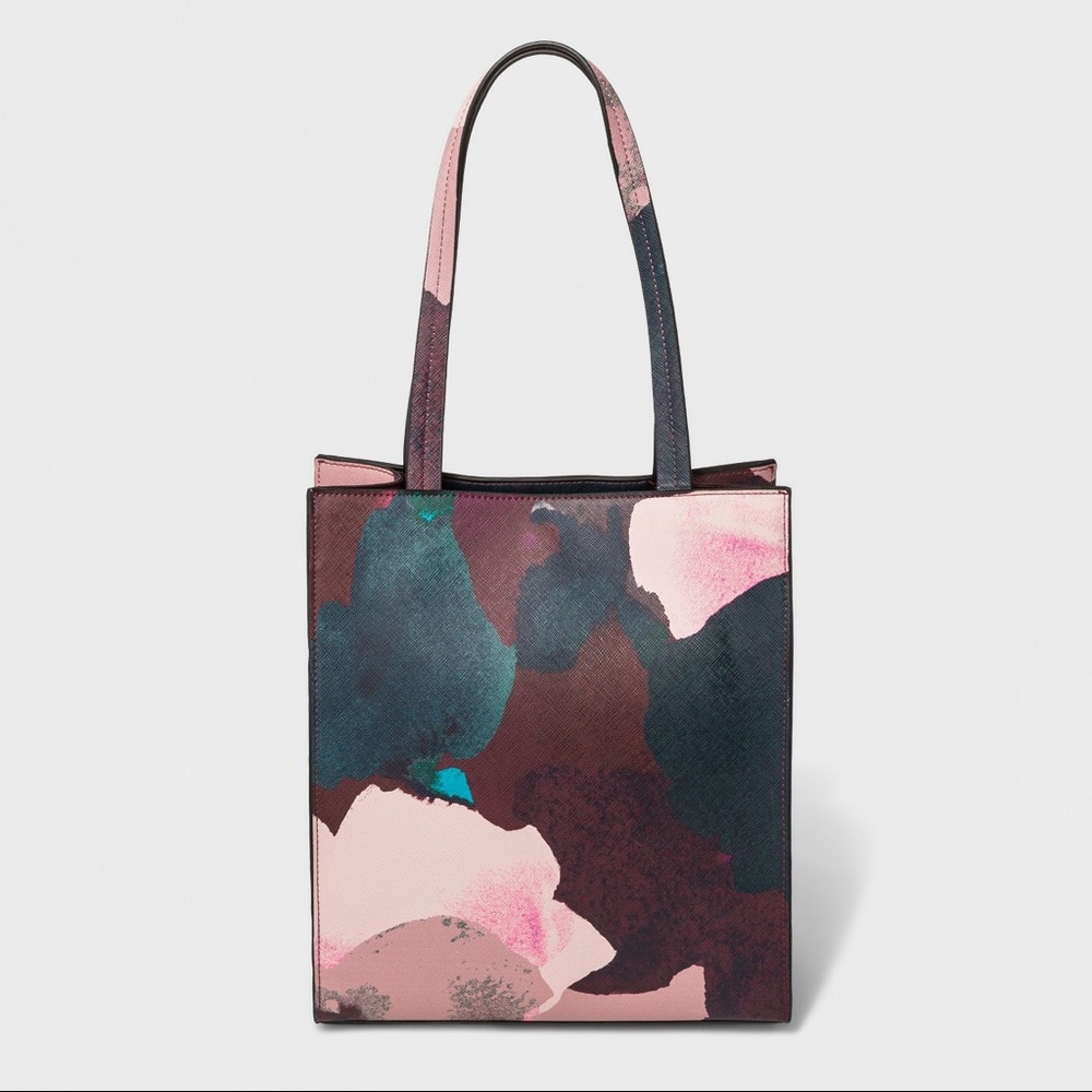 A New Day Square Saffiano Floral Tote
